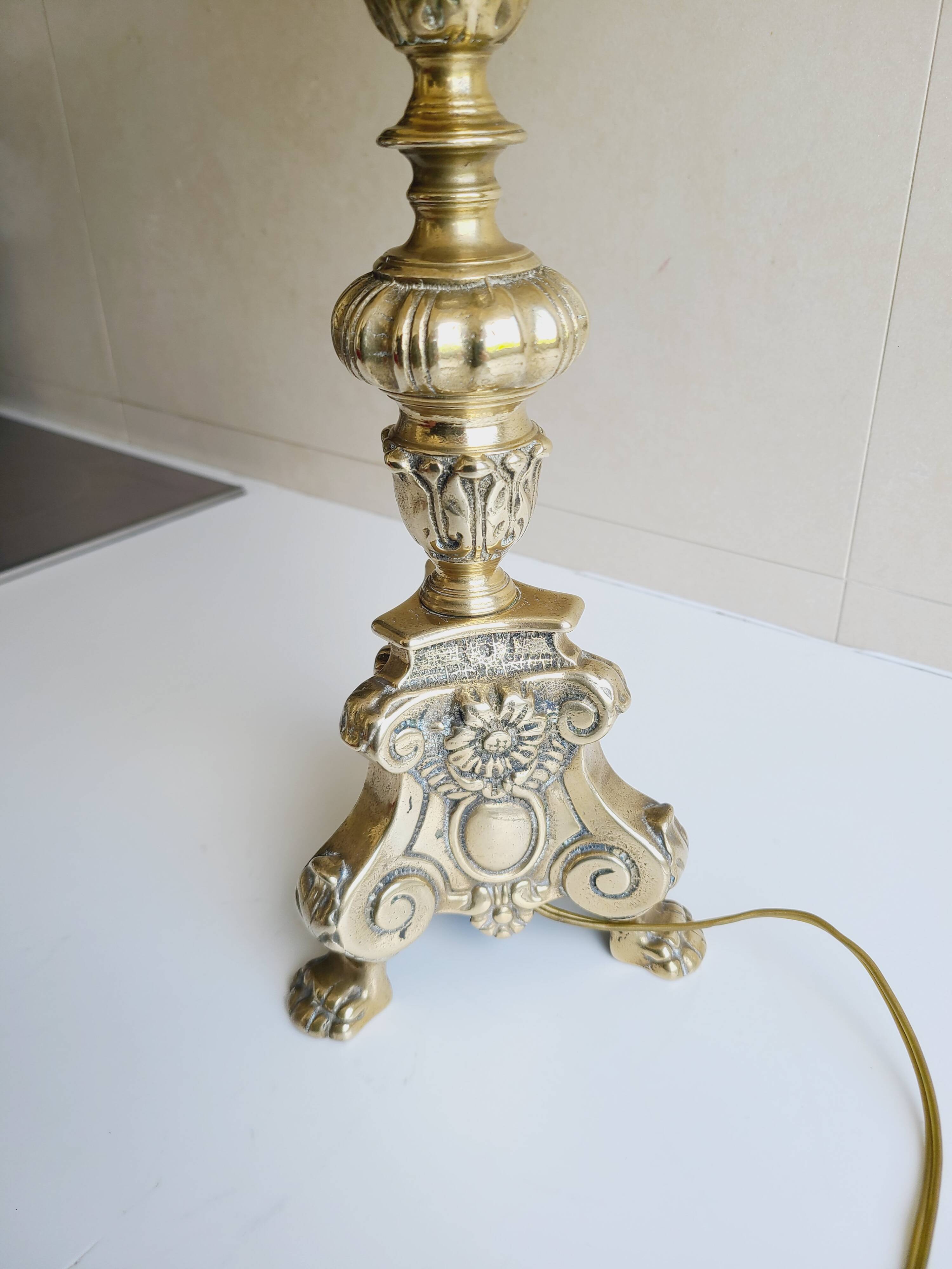 Anvienne bronze candelabra lamp XIX