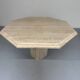 Thick travertine dining table, Italian design from the 70s, vintage