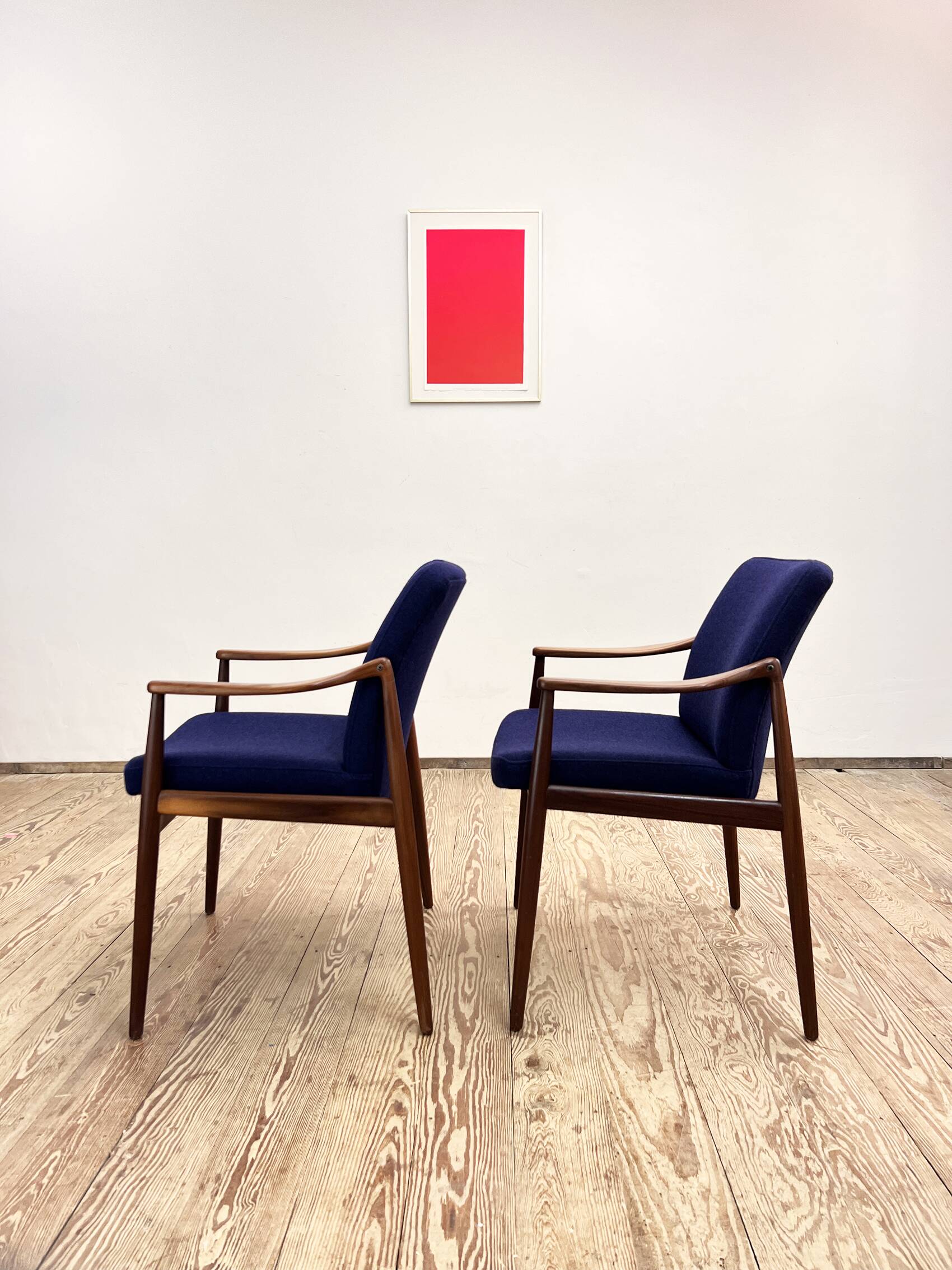 Two Mid-Century Modern Teak Armchairs by Hartmut Lohmeyer for Wilkhahn, 1950s