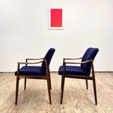 Two Mid-Century Modern Teak Armchairs by Hartmut Lohmeyer for Wilkhahn, 1950s