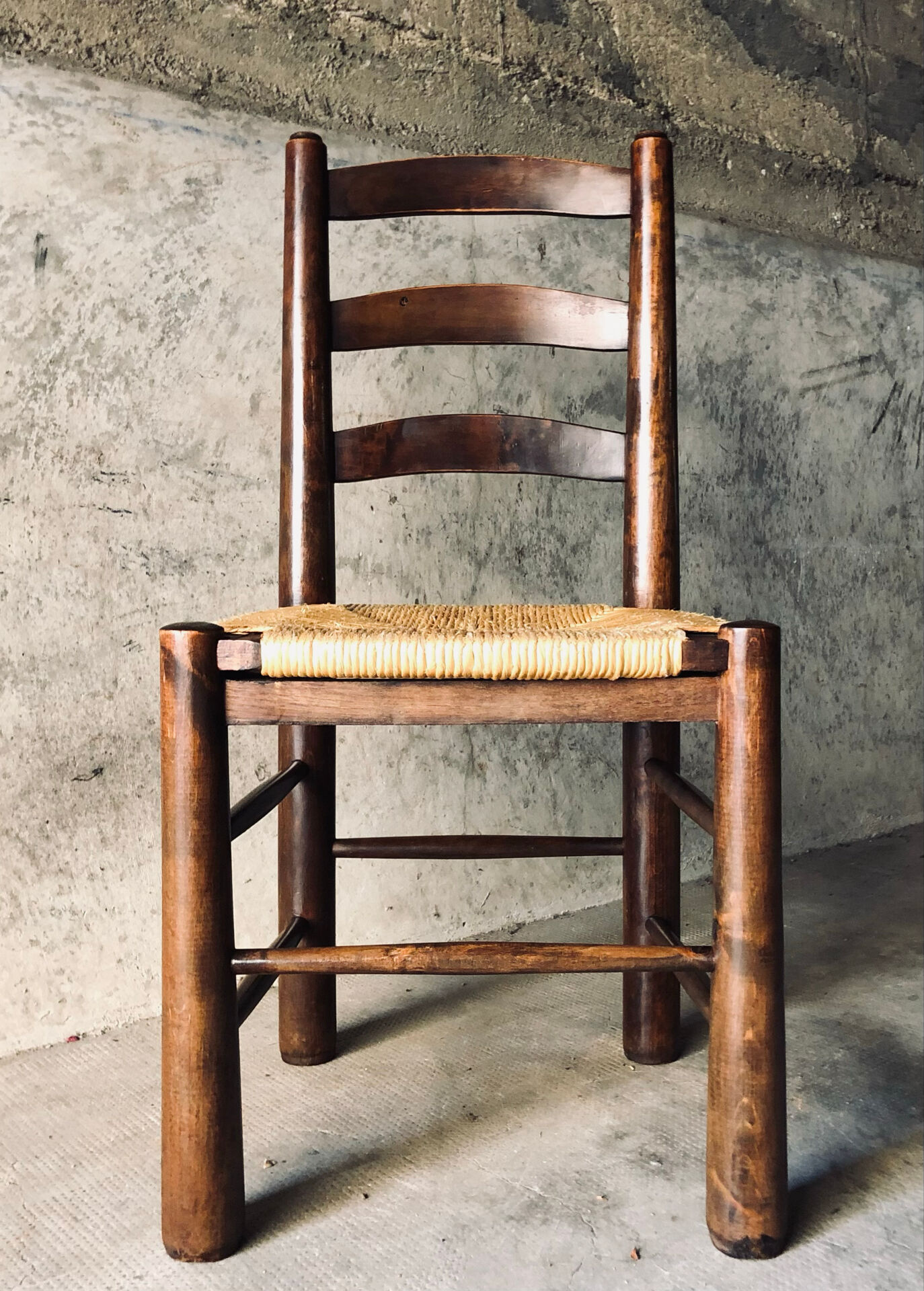 Set of 6 chairs in Brutalist style / Georges Robert
