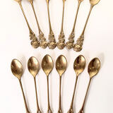 Lot small brass spoons
