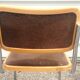 Series of 4 wooden chairs by Marcel in wood and fabric