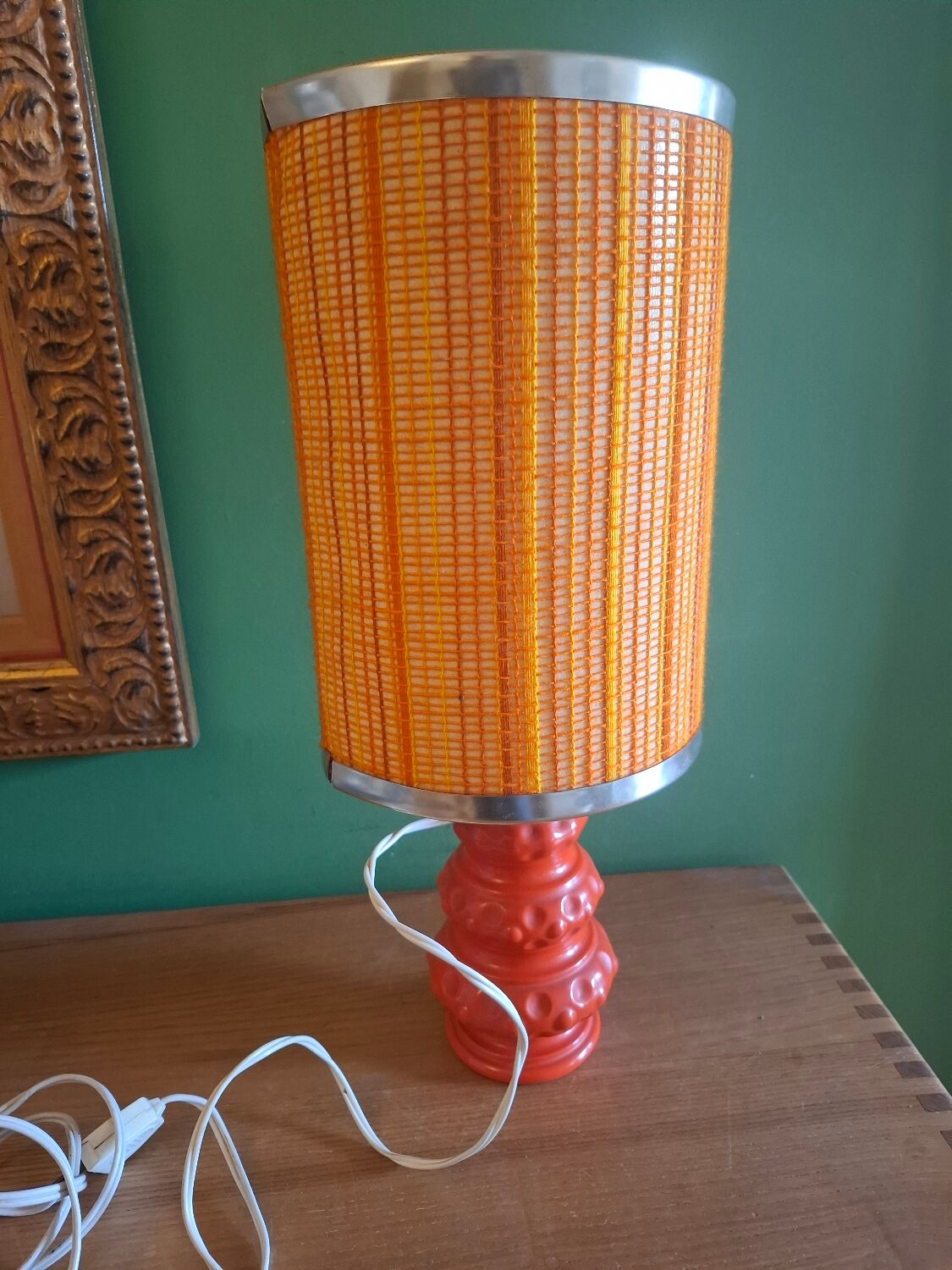 Vintage 70's opaline lamp