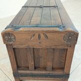 Rustic solid oak chest