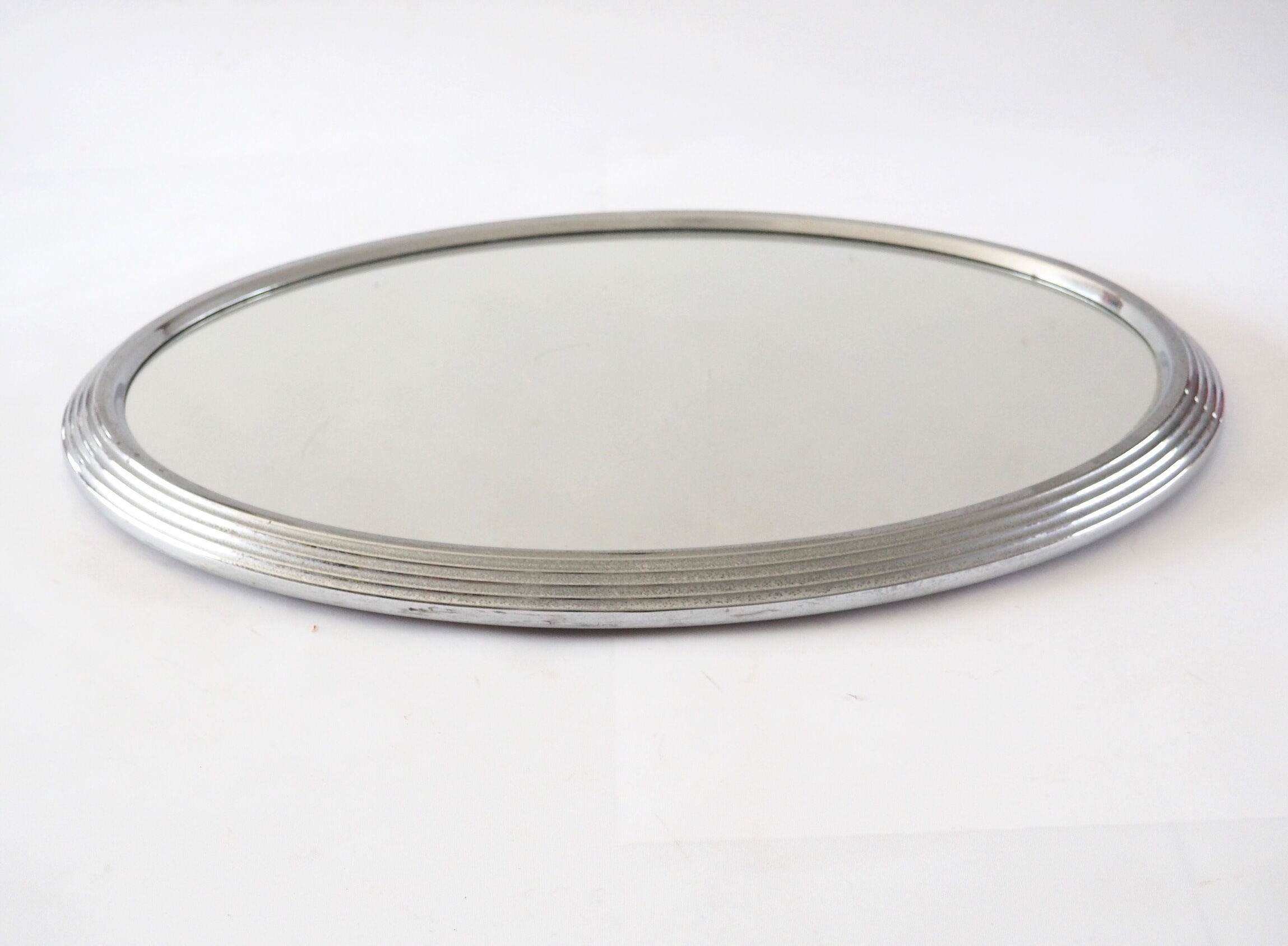 Art Deco oval mirror top