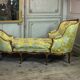 Duchess in Boat, Chaise Longue, Louis XV, Yellow Silk, 18th Century