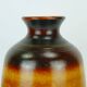 large 60s VASE ceramic model no. 1109/1 amber with red and brown