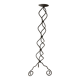 candlestick on wrought iron feet