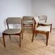 Set of 4 chairs by Kai Kristiansen in teak, 1960s.