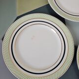 Lot n°2 of 5 Opaceline dessert plates from Salins