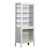 Armoire médicale en fer et en verre années 1930