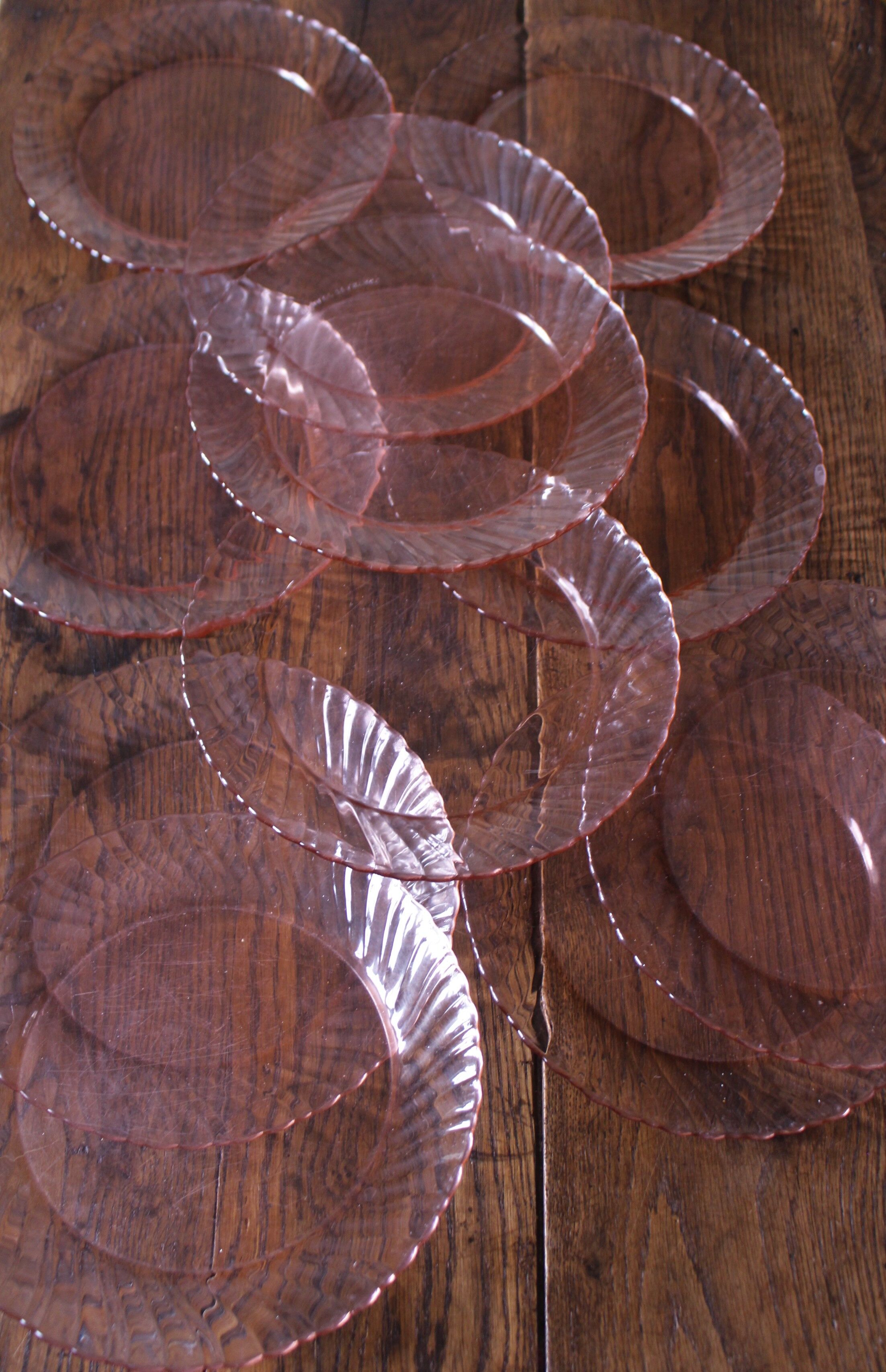 Lot 11 flat plates Rosaline Arcoroc