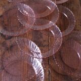 Lot 11 flat plates Rosaline Arcoroc