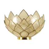 Mother-of-pearl and brass wall lamp