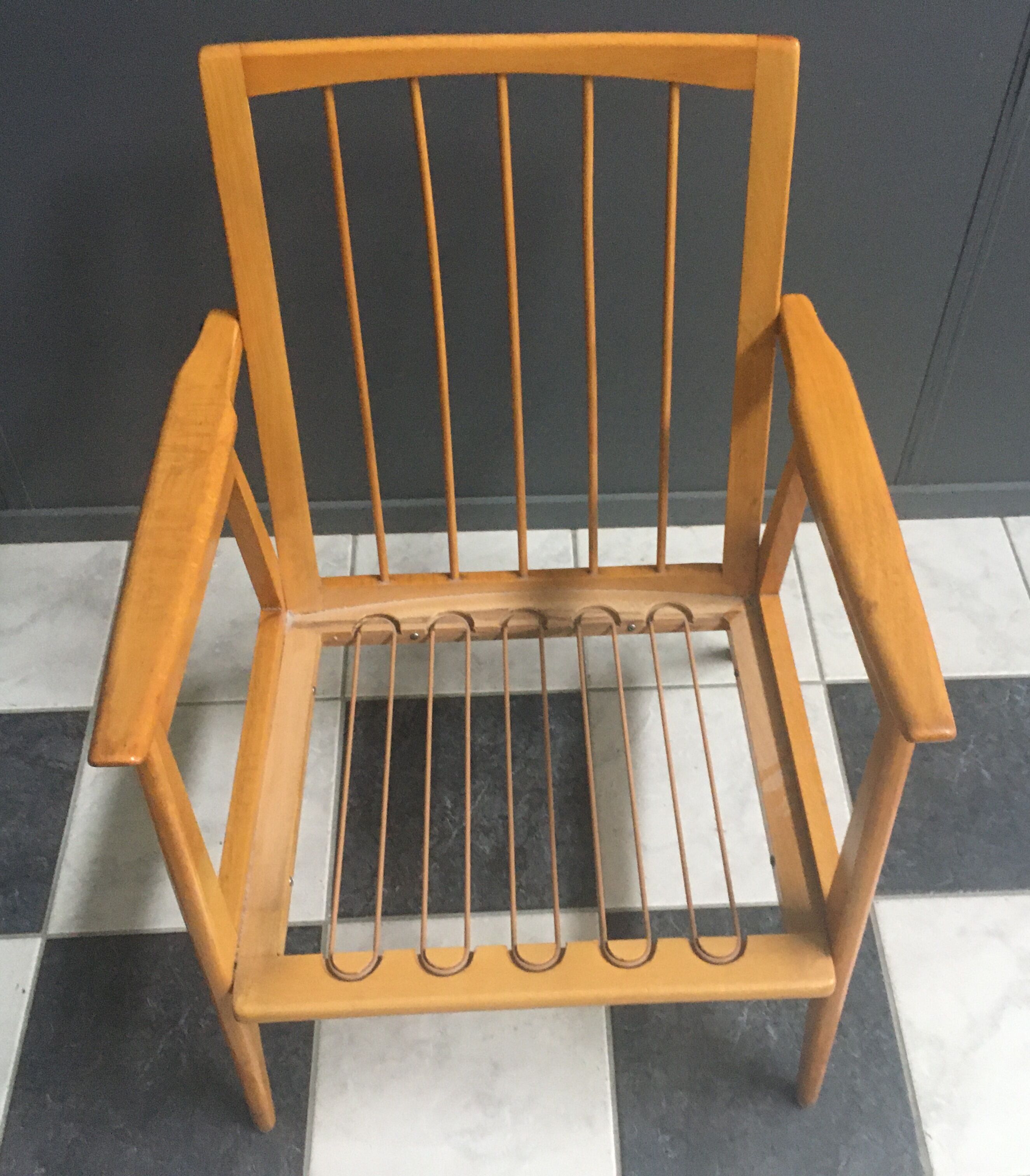 Fauteuil noir années 1960