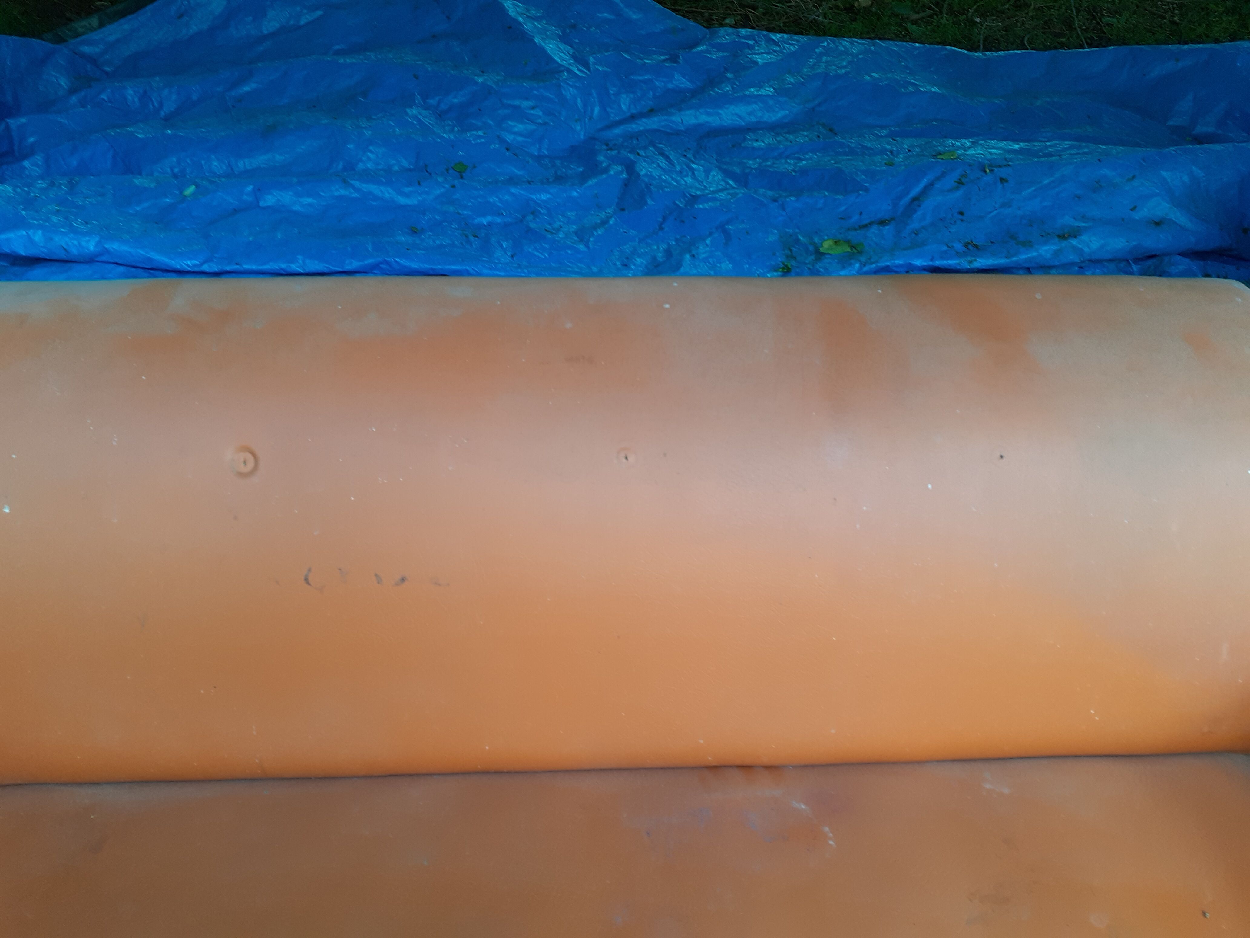 Skai orange convertible sofa 1950s