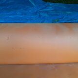 Skai orange convertible sofa 1950s