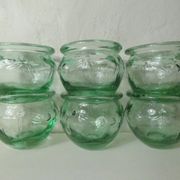 Set de 6 pots à confiture vintage en verre