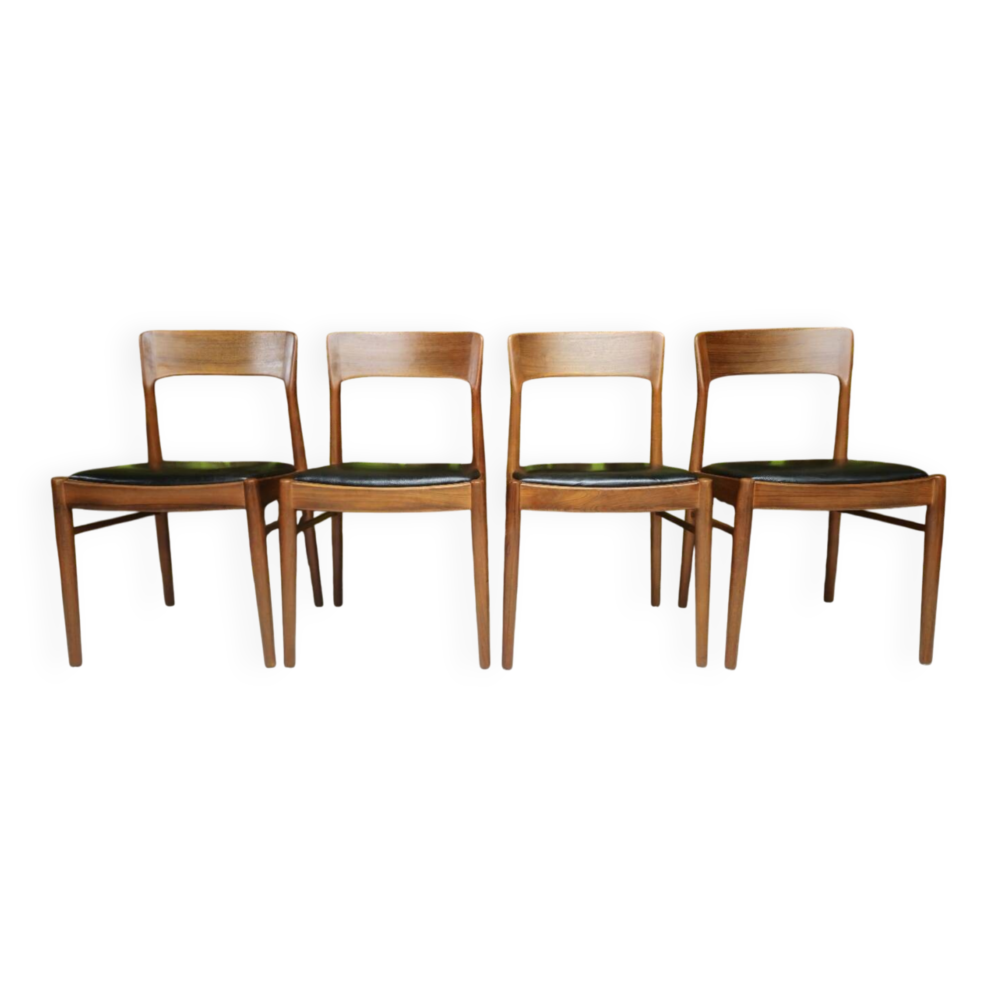 4 Teak Chairs HENNING KJAERNULF 1960"