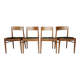 4 Chaises Teck HENNING KJAERNULF 1960"