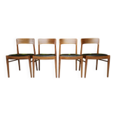 4 Teak Chairs HENNING KJAERNULF 1960