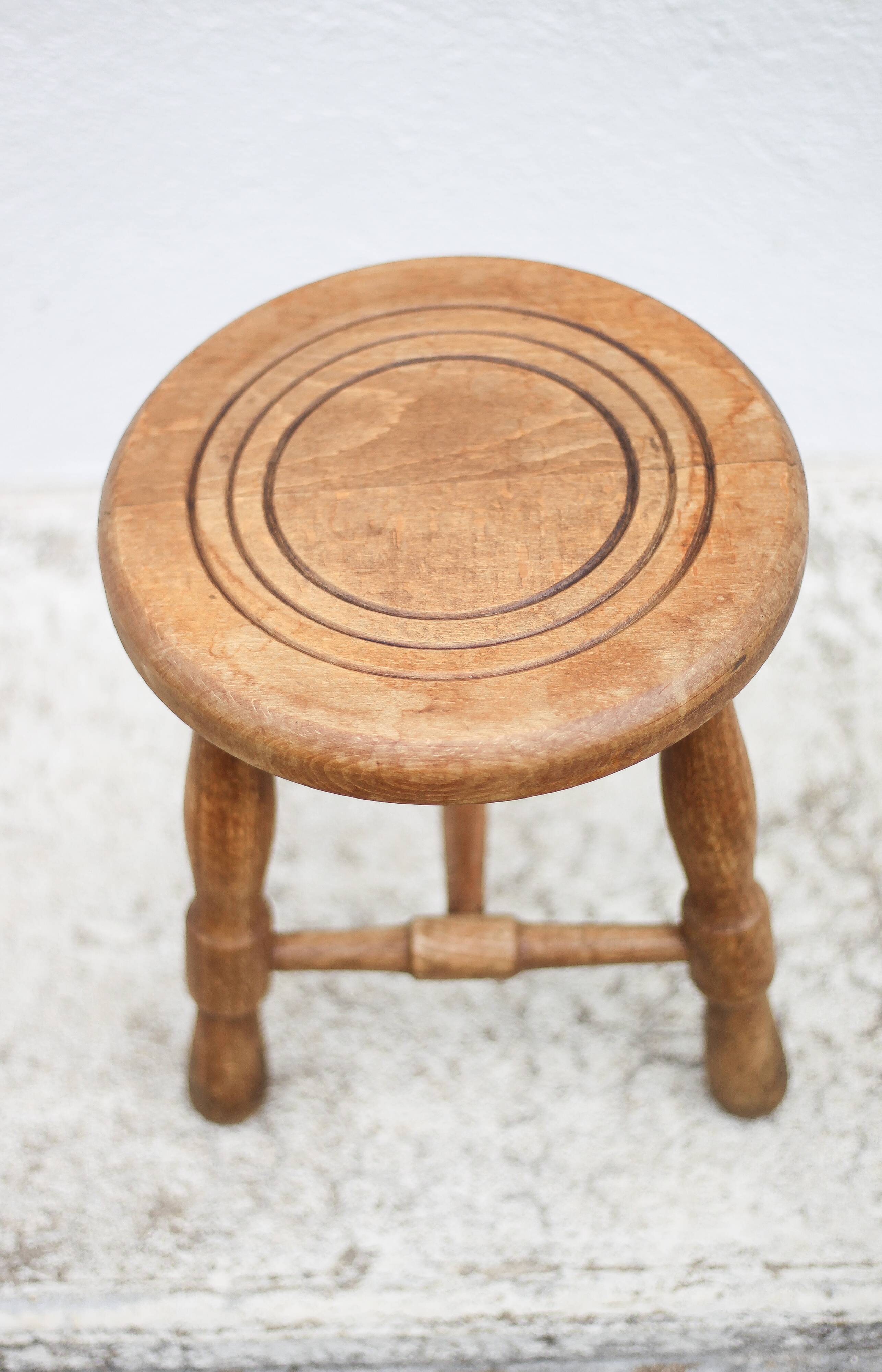 Vintage stool, wooden stool, side stool, plant holder