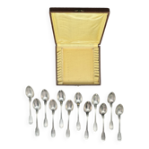 White metal (silverware) dessert spoons in original box – 1224b8