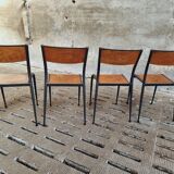 Vintage chairs school chairs 4x Mullca