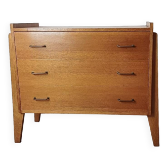 Vintage chest of drawers with compass feet