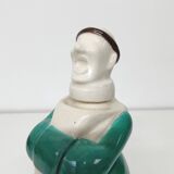 Monk earthenware liqueur bottle Franor Royale 1940s