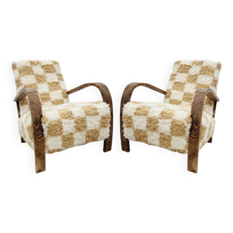 2 art deco armchairs