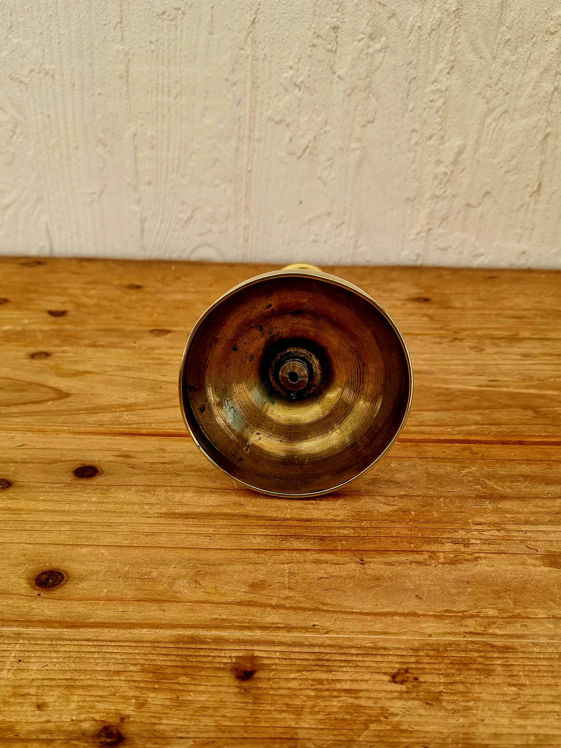 Old brass candle holder