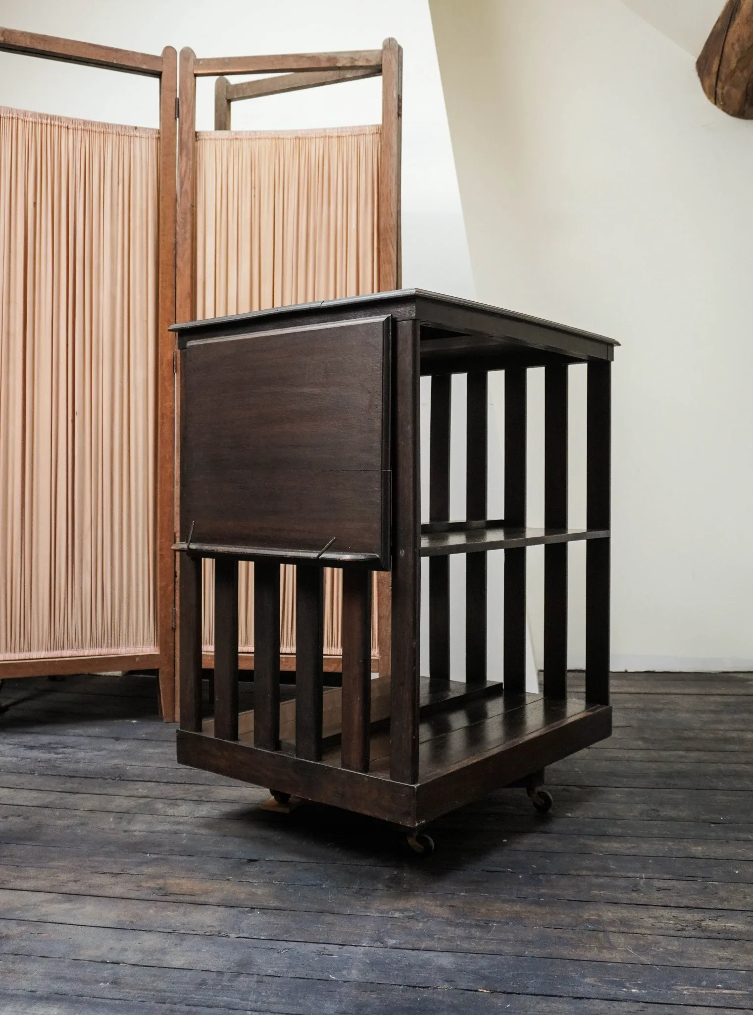 Old wooden revolving library