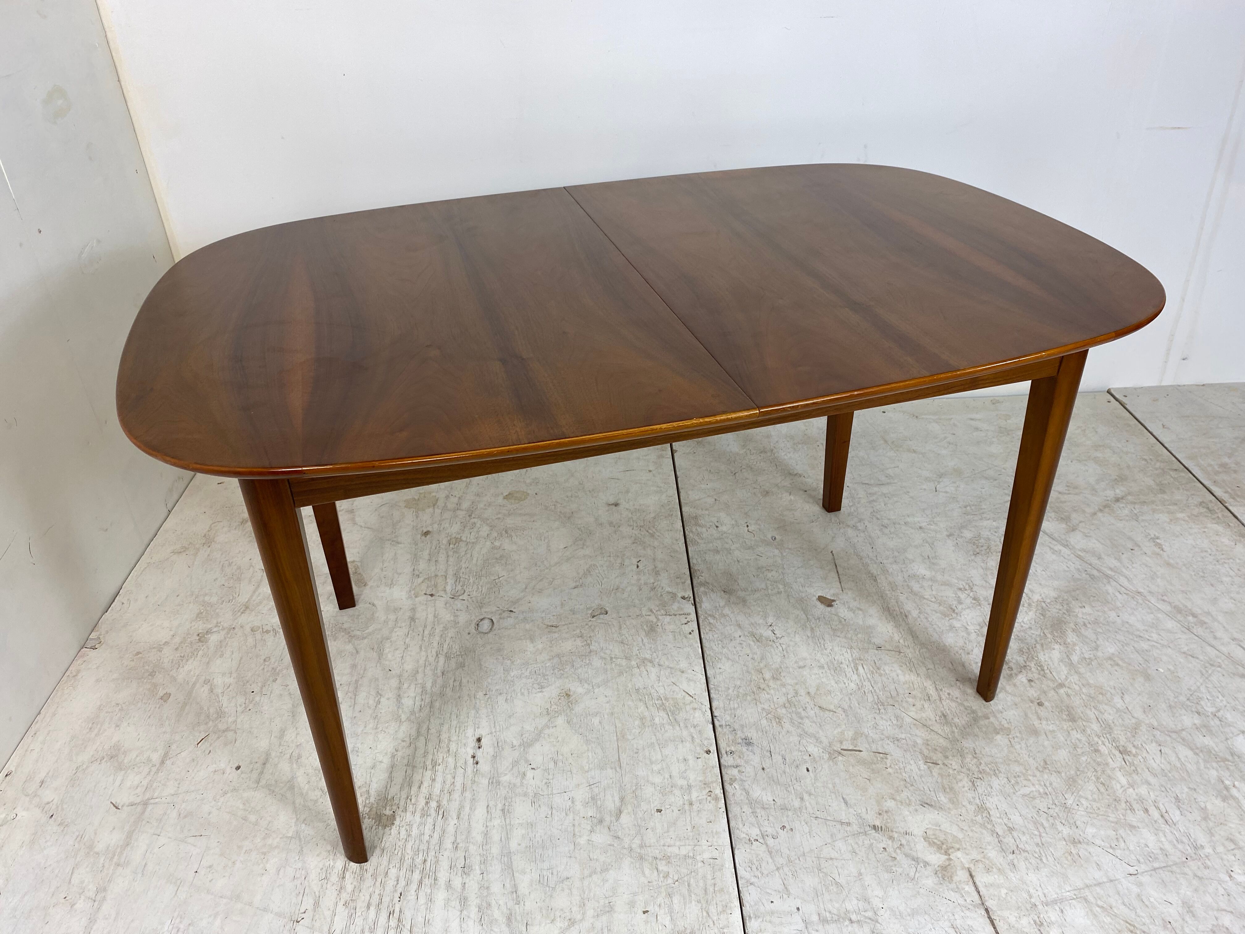 Mid-Century Walnut Extendable Dining Table by A. A. Patijn for Zijlstra Joure