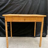 Desk and its vintage bamboo chair