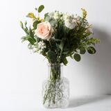 Pressed Glass Vase On The Rocks by Heiner Düsterhaus / Walther Glas / 1972