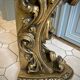 Carved wooden and marble console