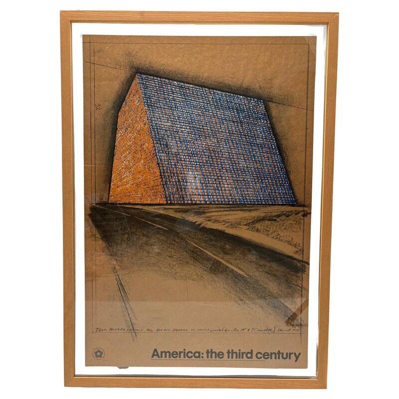 Christo & Jeanne-Claude, Texas Mastaba / America: The Third Century, 1975, Paper, Framed