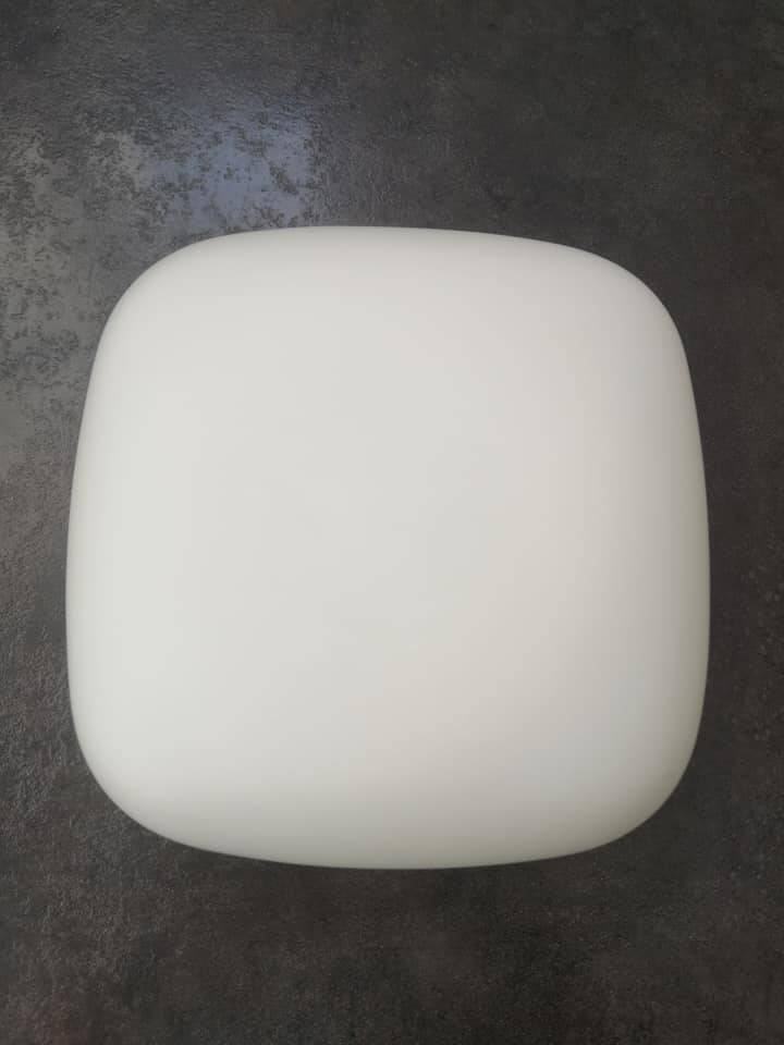 Old vintage square opaline ceiling/wall light 1960/70