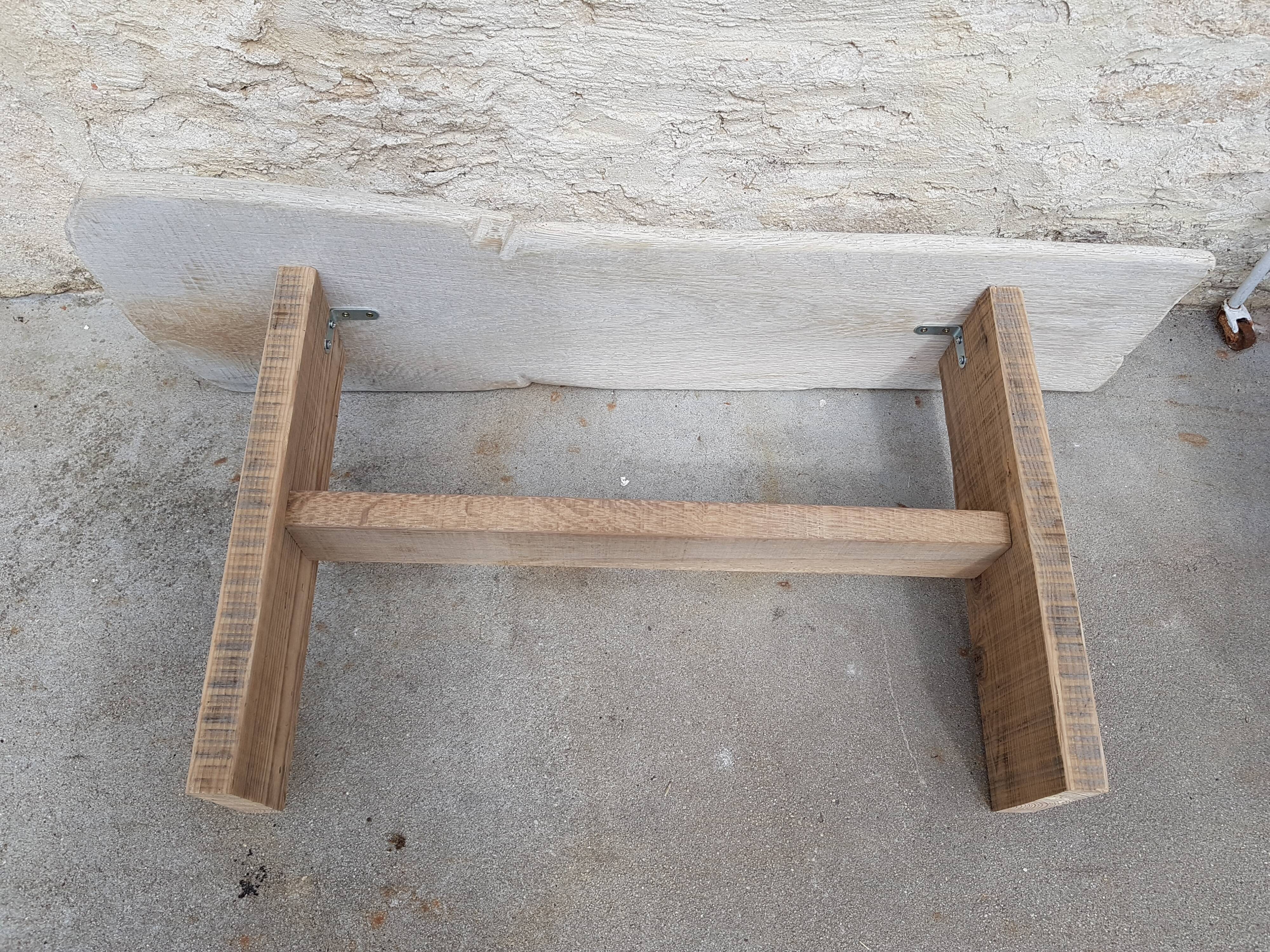 Small old wooden bench