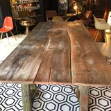 Farm table on trestles