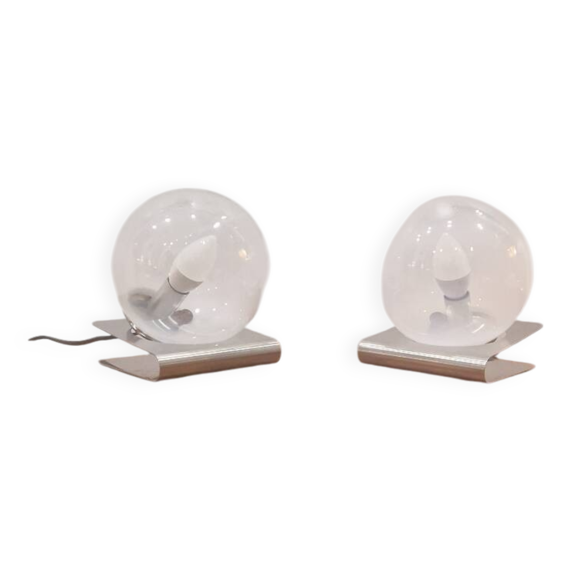 Pair of space age design lamps 70, murano