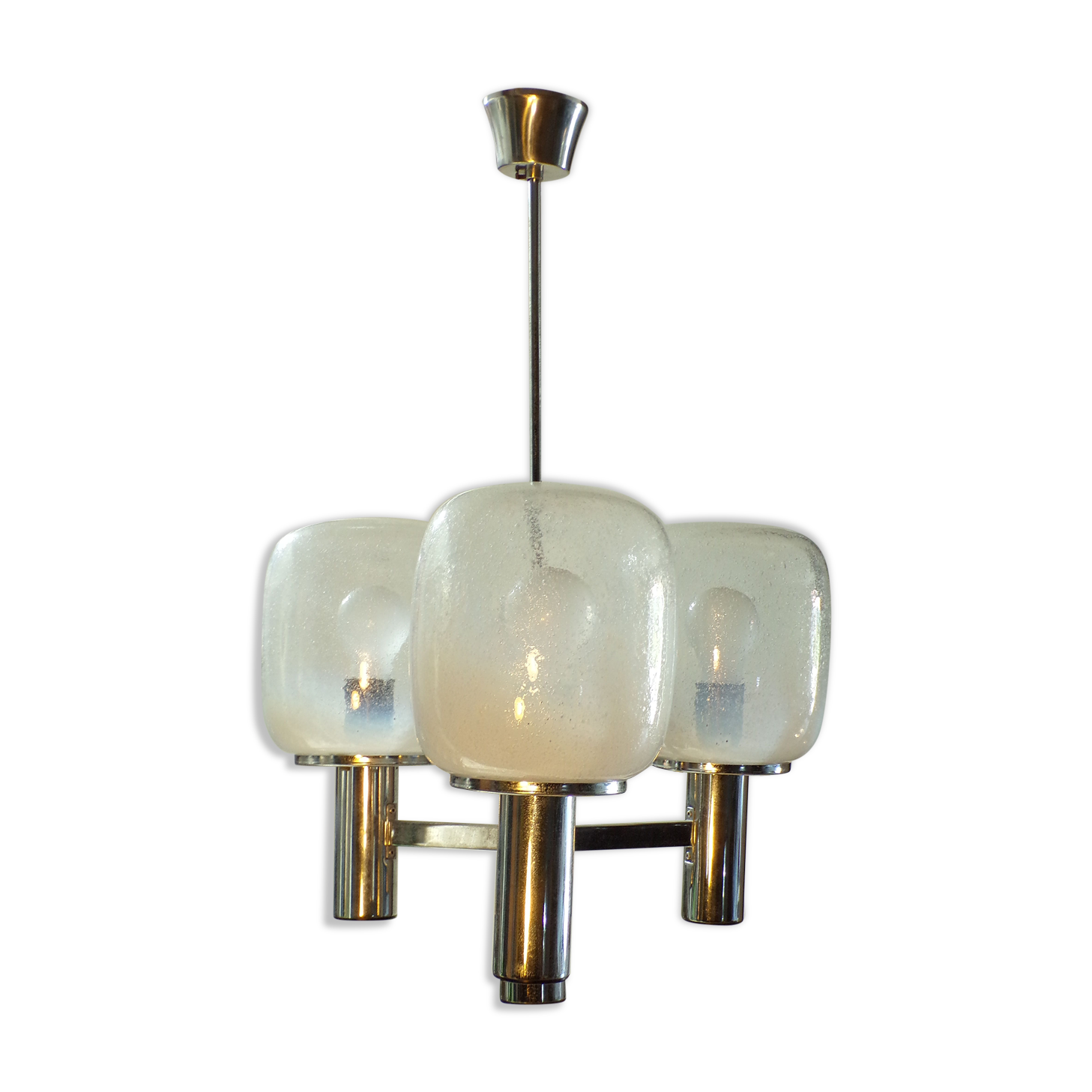 Suspension 1970 Targetti Sankey 3 feux