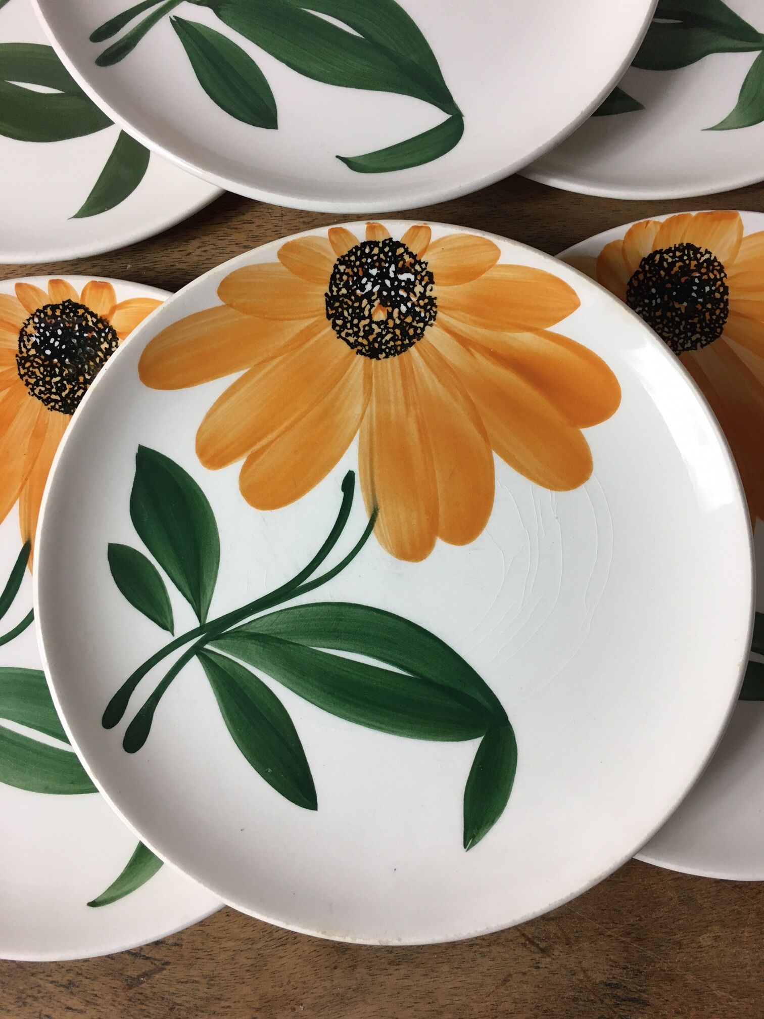 6 dessert plates manufacture of Gien