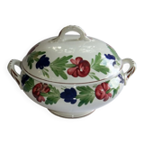 Soupière ancienne faïence Niderviller Moselle grand format pot couvert
