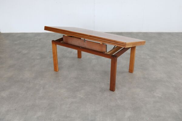 Table basse vintage   table à manger   réglable   années 1960