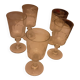 5 verres anciens presses moules