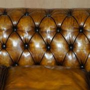 Restored vintage leather Chesterfield sofa