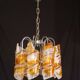 Italian Design "Twisters" Round Chandelier by Mazzega, 1970